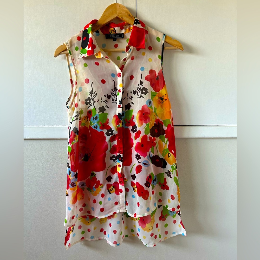Minkas sleeveless blouse